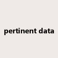 pertinent data是什么意思