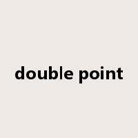 double point是什么意思