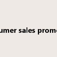 consumer sales promotion是什么意思