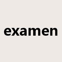 examen是什么意思