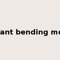 resultant bending moment是什么意思
