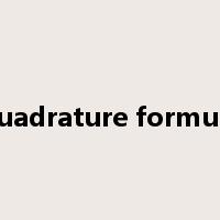quadrature formula是什么意思