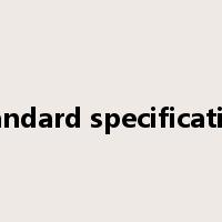 standard specification是什么意思