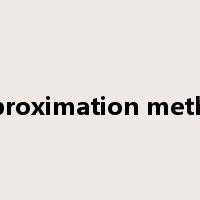 approximation method是什么意思