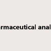 pharmaceutical analysis是什么意思