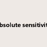 absolute sensitivity是什么意思