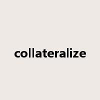 collateralize是什么意思
