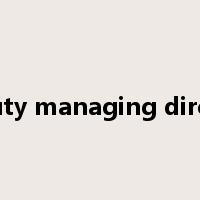 deputy managing director是什么意思