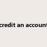 credit an account是什么意思