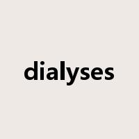 dialyses是什么意思
