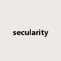 secularity是什么意思