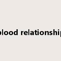 blood relationship是什么意思