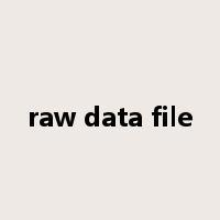 raw data file是什么意思