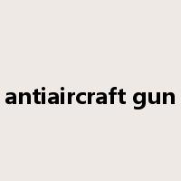antiaircraft gun是什么意思