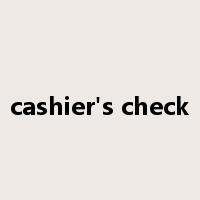 cashier's check是什么意思