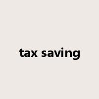 tax saving是什么意思