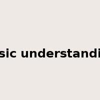 basic understanding是什么意思