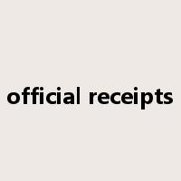 official receipts是什么意思