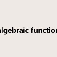 algebraic function是什么意思