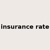 insurance rate是什么意思