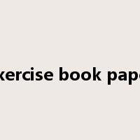 exercise book paper是什么意思