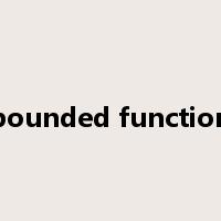 bounded function是什么意思