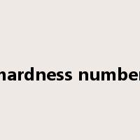 hardness number是什么意思