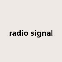 radio signal是什么意思