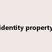 identity property是什么意思