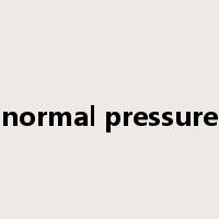 normal pressure是什么意思