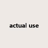 actual use是什么意思