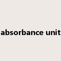 absorbance unit是什么意思