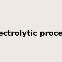 electrolytic process是什么意思
