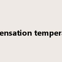 condensation temperature是什么意思