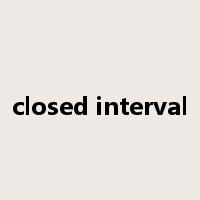 closed interval是什么意思