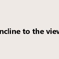 incline to the view是什么意思