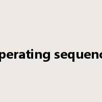 operating sequence是什么意思