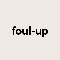 foul-up是什么意思