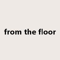 from the floor是什么意思