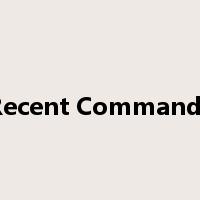 Recent Commands是什么意思