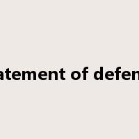 statement of defence是什么意思