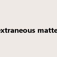 extraneous matter是什么意思