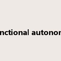functional autonomy是什么意思