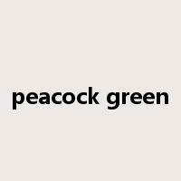 peacock green是什么意思