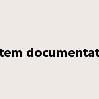 system documentation是什么意思