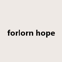 forlorn hope是什么意思