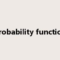 probability function是什么意思