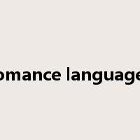 romance languages是什么意思