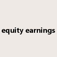 equity earnings是什么意思