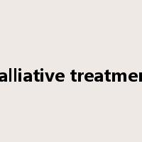 palliative treatment是什么意思